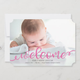 Carte d'annonce de naissance de bébé avec photo ma