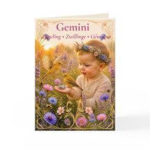 Carte d'annonce de naissance Gémeaux | Collection 