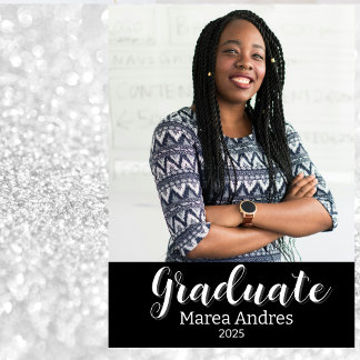 Carte d'annonce de portrait de graduation magnétiq