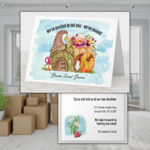 Carte d'annonce Gnome Sweet Gnome We've Moved