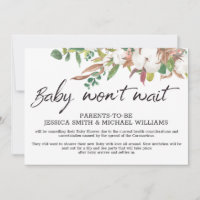 Carte d'annulation de virus Corona baby shower