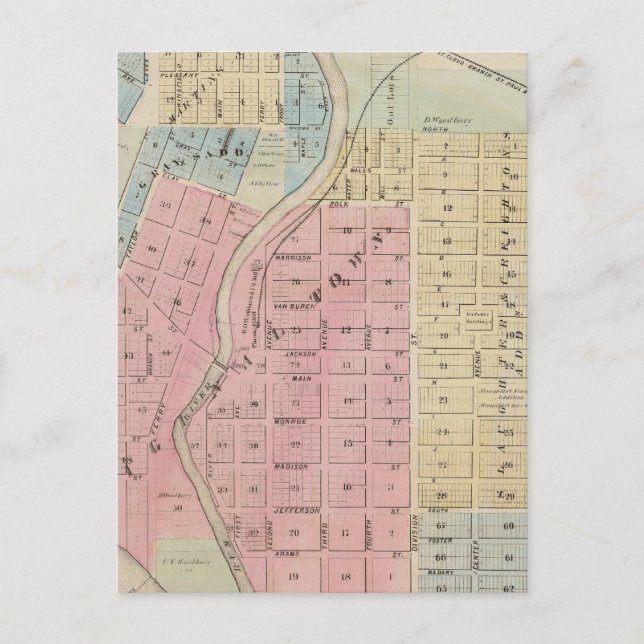 Carte d'Anoka, comté d'Anoka, Minnesota (Devant)