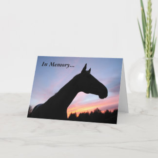 Carte Dans la mémoire… Perte d'un cheval, avec la