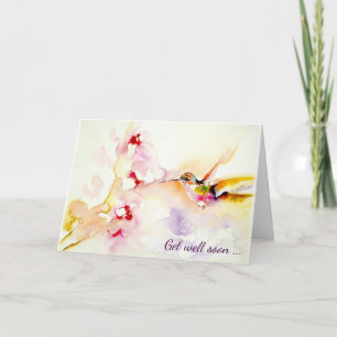 Carte "Dans" le colibri rose obtenez bien