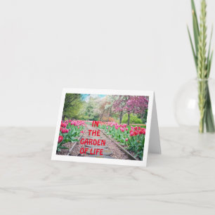 CARTE DANS LE JARDIN DE LA VIE - VOUS ÊTES LA MEILLEURE 