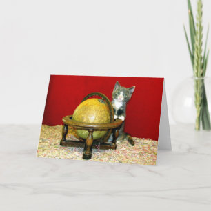 Carte Dans le monde entier Secourez Kitty Greeting Card