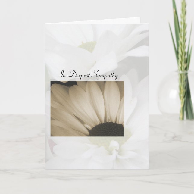 Carte Dans Les Plus Profondes Sympathy-Daisies (Devant)