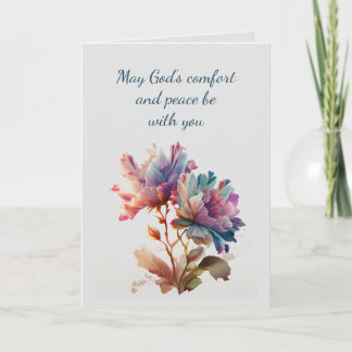 Carte Dans les plus sincères condoléances Fleurs pour ai