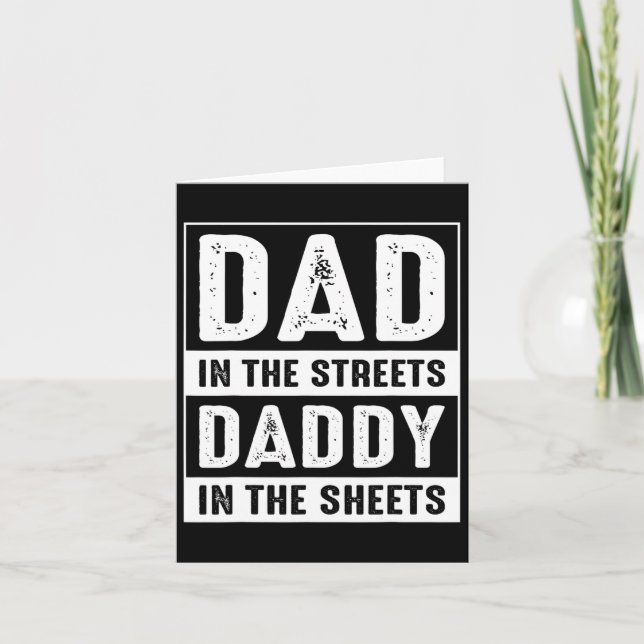 Carte Dans Les Rues Papa Dans Les Fiches Fête des pères  (Devant)