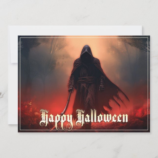 Carte Dans l'ombre de la Faucheuse - Halloween (Devant)