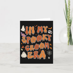 Carte Dans Ma Éffrayante Époque Groom Halloween Mariage 
