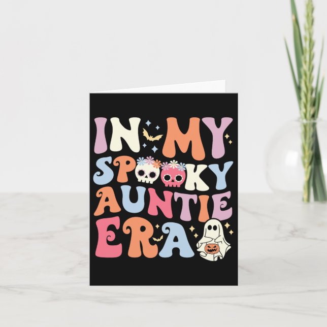 Carte Dans Ma Tante Éffrayante Époque Halloween Super cu (Devant)