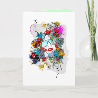 Carte "Dans Mes Yeux" Poème Pretty Edgy Girl Greeting Ca