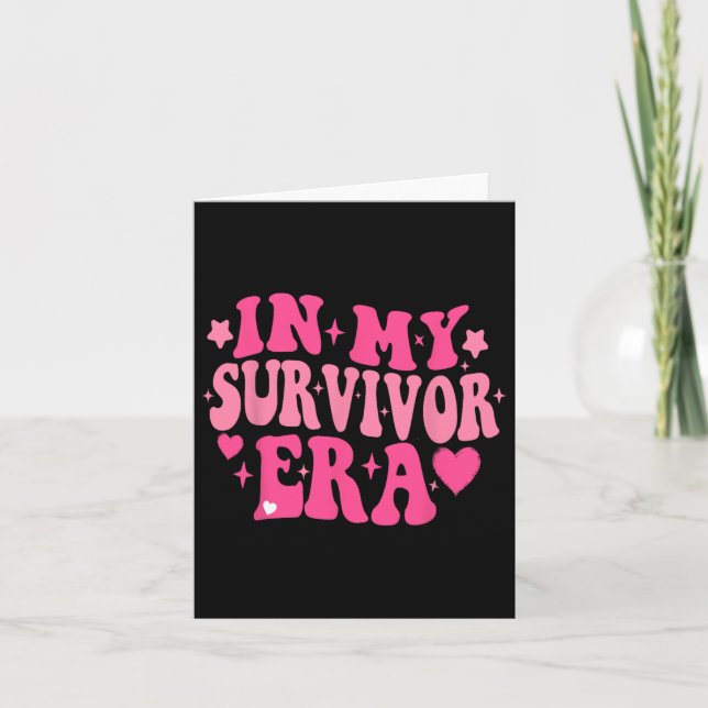 Carte Dans Mon Era Survivante Conscience du cancer du se (Devant)