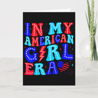 Carte Dans mon ère American Girl Rétro 4 juillet Quatriè