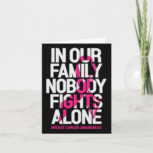 Carte Dans Notre Famille Personne ne combat seul le canc (Devant)