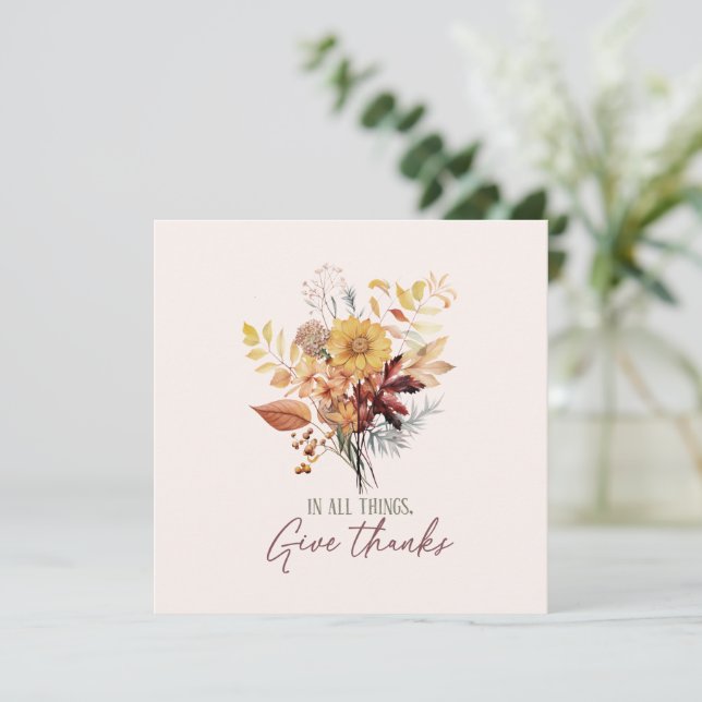 Carte Dans Toutes Les Choses Remercient Automne (Debout devant)