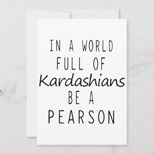 Carte dans un monde plein de kardashians être un jeu per (Devant)