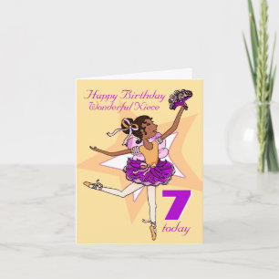 Carte Danse ballerine d'anniversaire