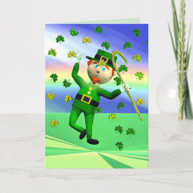 Carte Danse chanceuse de Leprechaun (Devant)