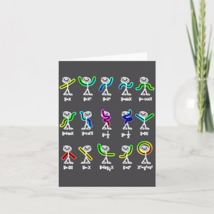 Carte Danse d'algèbre Figures de graphique drôles Math