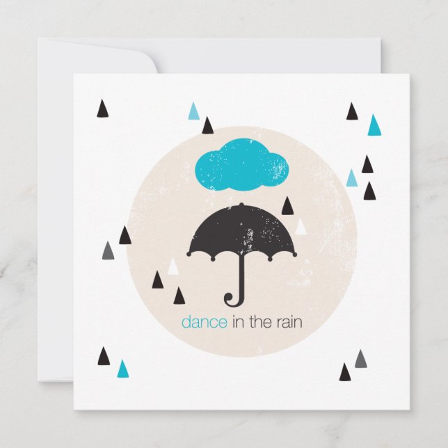 Carte Danse dans le parapluie (Devant)