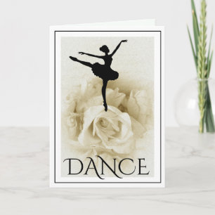 Carte Danse de ballet sophistiquée Ballerina personnalis
