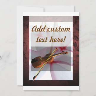 Carte Danse florale de coquillage rouge