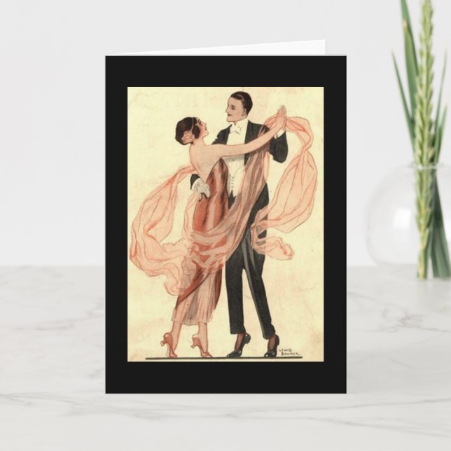 Carte Danse victorienne de couples d'Edwardian (Devant)