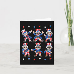Carte Danser Dabbing Oncle Sam 4 juillet Garçons Filles