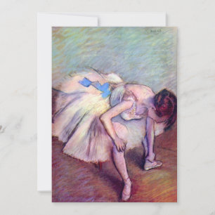 Carte Danseur assis par Edgar Degas, Ballet Art Vintage
