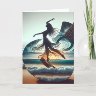 Carte Danseur D'Anniversaire En Vague Guitare