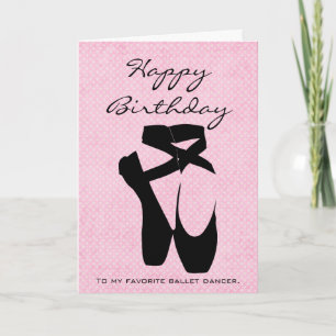 Carte Danseur de ballet Joyeux anniversaire