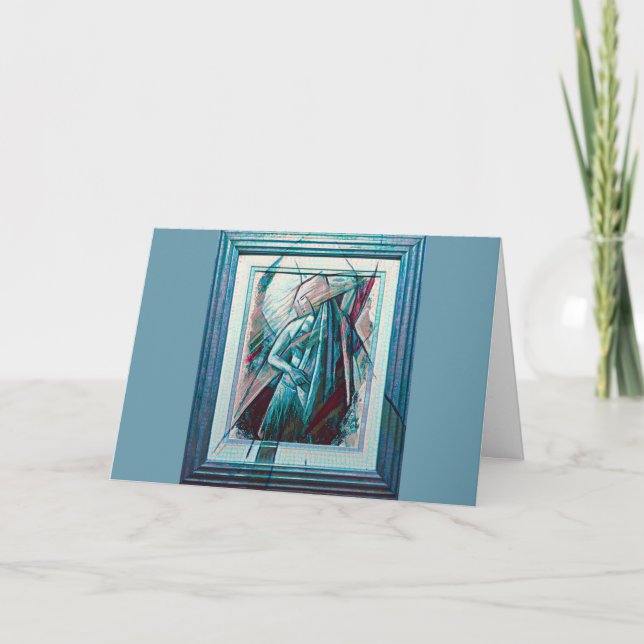 Carte Danseur de ventre Art Déco Cubiste (Devant)