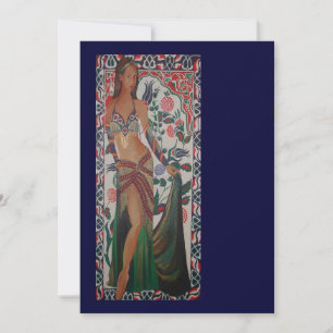 Carte Danseur Du Ventre Turc Avec Arrière-Groupe D'Art T