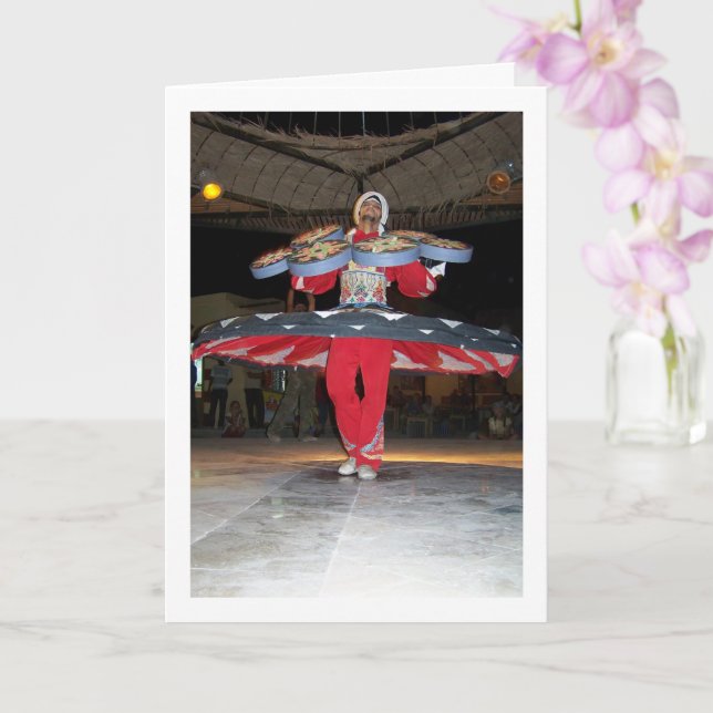 Carte Danseur égyptien Tanoura (Orchidée)