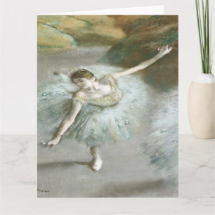 Carte Danseur en vert par Edgar Degas