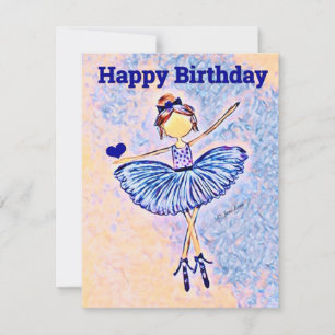 Carte Danseur personnalisé Birthday Card ballerina