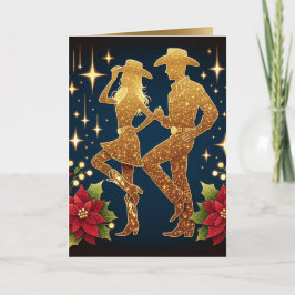 Carte Danseurs de pays Noël voeux de Noël