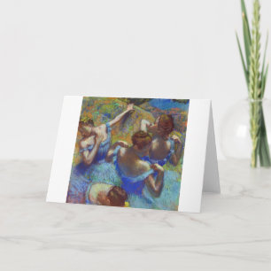 Carte Danseurs en bleu, Edgar Degas