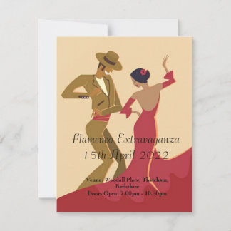 Carte Danseurs flamenco Robe rouge