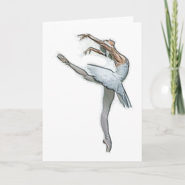 Carte Danseuse de ballet inspirante (Devant)