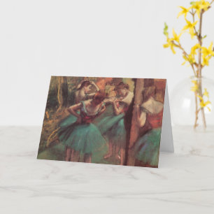 Carte Danseuses, rose et vert par Edgar Degas