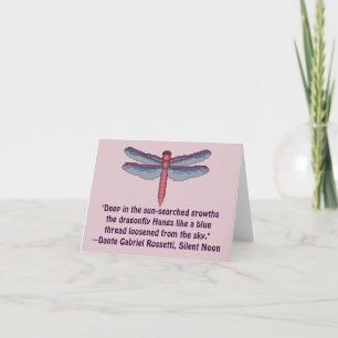 Carte Dante Gabriel Rossetti Dragonfly Quota Notecard