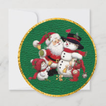 Carte d'appartement de Noël père Noël et ses amis