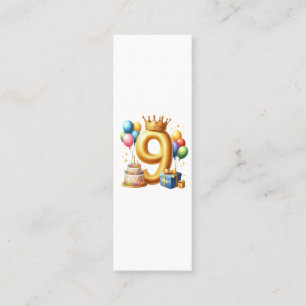 Carte D'appel 9e anniversaire doré
