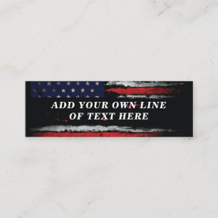 Carte D'appel Ajouter votre propre texte sur grunge American fla