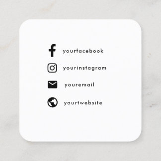 Carte D'appel Allo minimal | Moderne Nettoyage Simple Blanc
