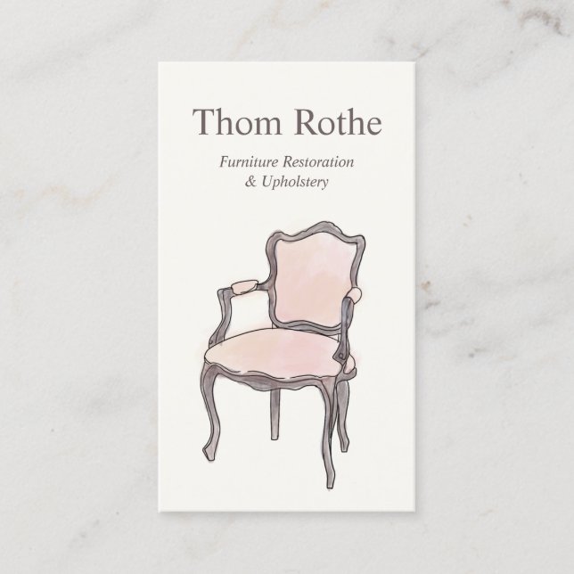 Carte D'appel Ameublement Raffinage et Upholstery (Devant)