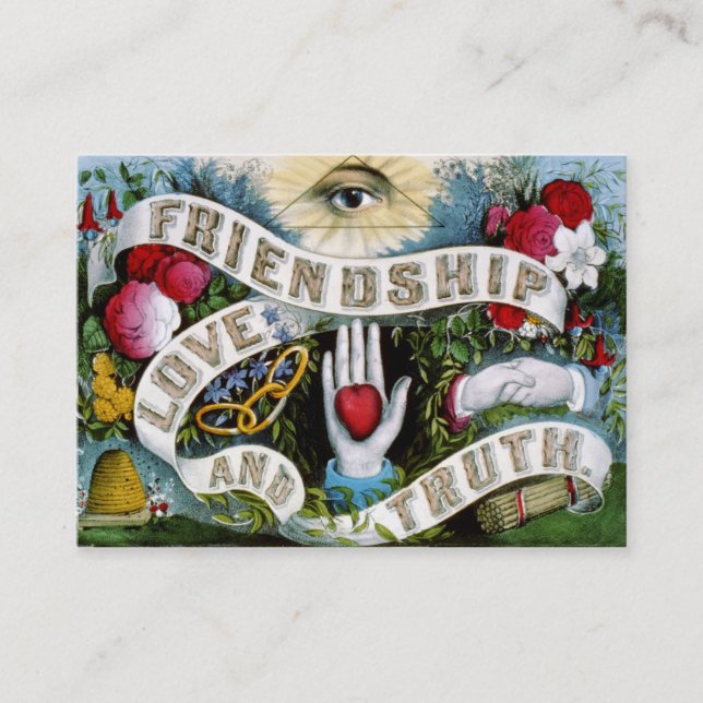 Carte D'appel Amitié amour vérité (Devant)